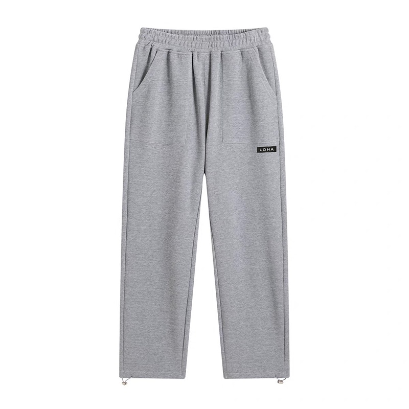 Quần dài nỉ cạp chun gắn tag dáng suông jogger unisex 3 màu thời trang LOHA