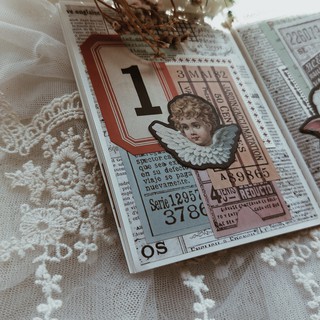 Sticker ticket phong cách Tim Holtz