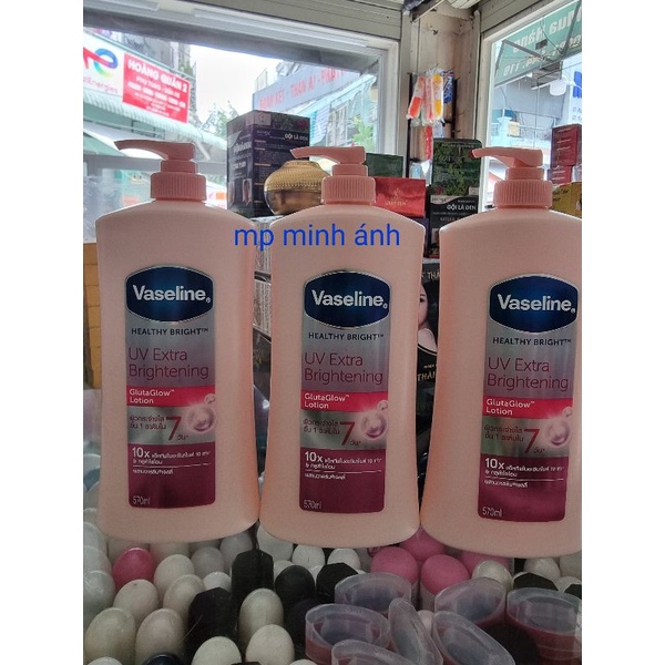 sữa dưỡng thể vaseline healthy bright uv extra brightening 570ml