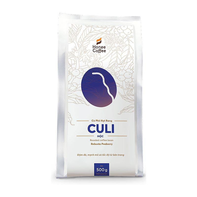 Cà Phê Hạt Rang Peaberry Culi Honee Coffee 500G