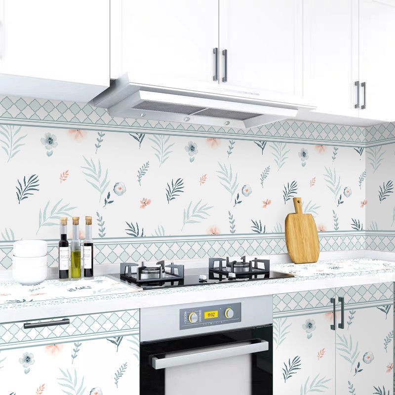Đồ dùng nhà bếp & Phòng ăn▬✘◐Dán chống thấm dầu bếp, tủ tự dính, nóng bếp từ, máy hút mùi, giấy tường dày dặn