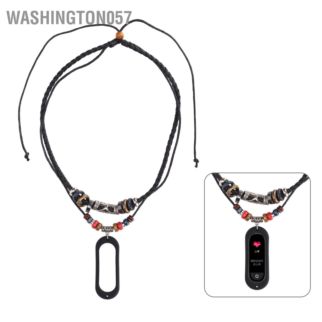 Washington057 Dây đeo tay nâng cấp tự làm thanh lịch cho Xiaomi Mi Band 5/6 cổ điển thời trang chống mài mòn
