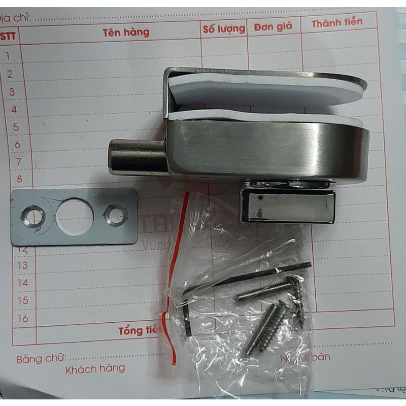 Chốt Đơn Cho cửa kính cường lực không cần khoan lỗ kính