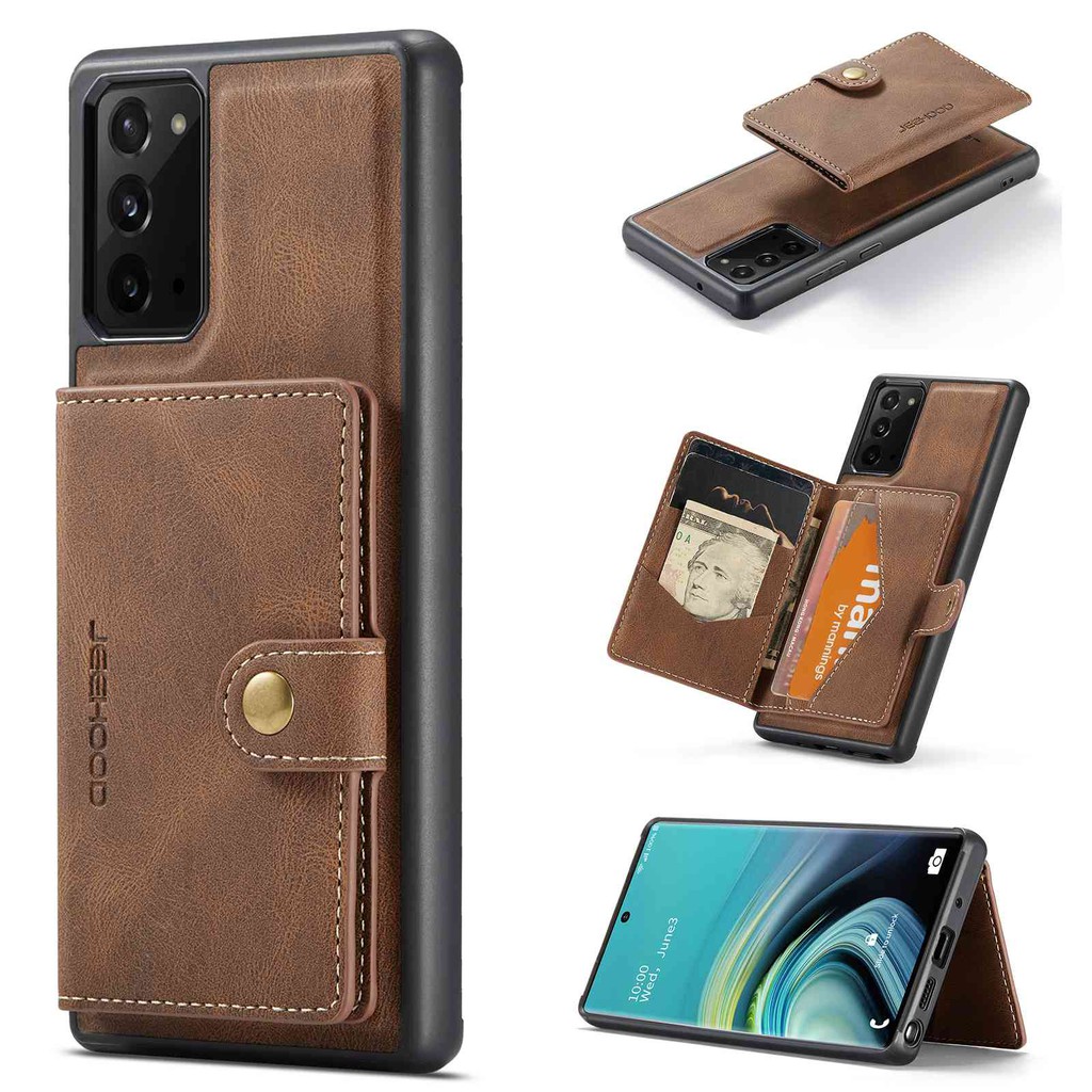 Ốp Điện Thoại Nam Châm Có Ngăn Đựng Thẻ Cho Samsung Galaxy S21 S20 Note 20 Ultra Note 10 Plus S20 + S21 + S20 Fe