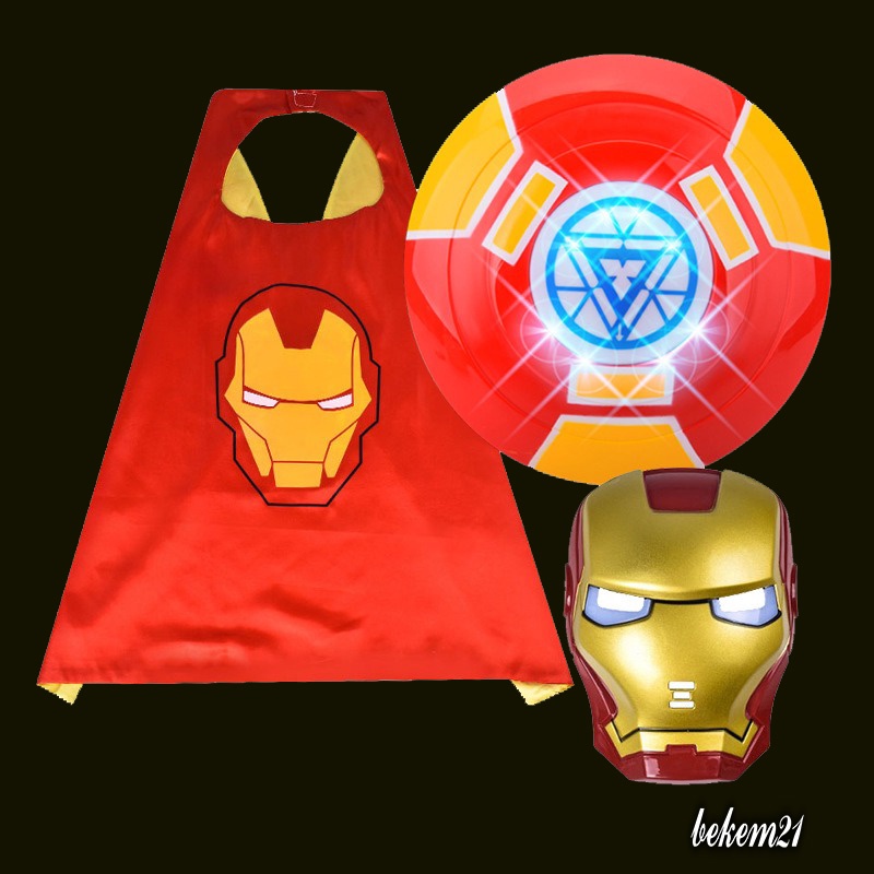 Đồ chơi hóa trang nhân vật Biệt đội siêu anh hùng đội áo choàng,mặt nạ,gang tay Spiderman,Người nhện cho bé