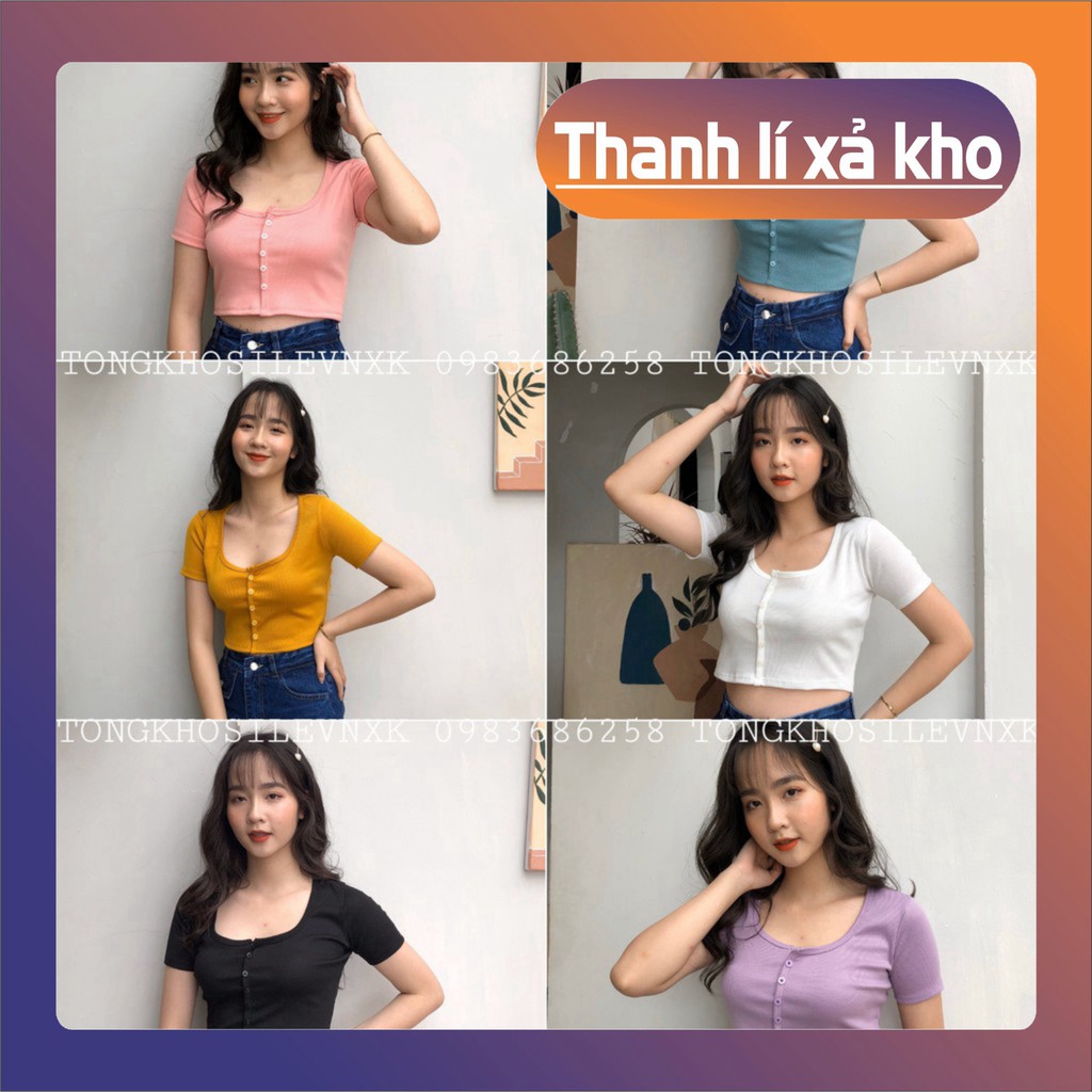 ÁO CROPTOP LEN TĂM CÚC DỌC 6 MÀU LOẠI MỚI - CROPTOP CÚC NGỰC TÍM XANH MINT HOT - mẫu mới [deal]