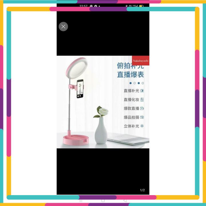 Đèn livetream kèm gương soi có đèn📌 [ FREE SHIP ] 📌kẹp điện thoại mẫu mới