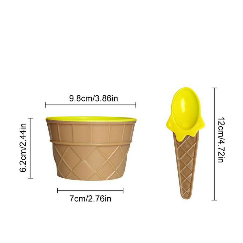 Bộ chén và muỗng hình que kem cho bé