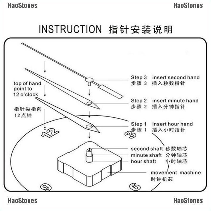 Bộ Kim Đồng Hồ Thay Thế Máy Đồng Hồ Treo Tường