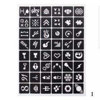 48 hình khuôn mẫu vẽ Henna ( size nhỏ)