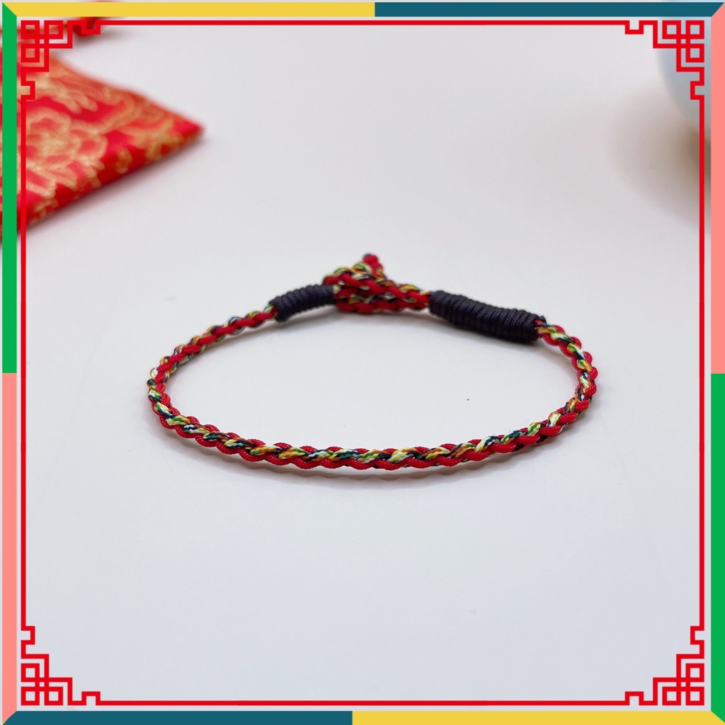 Vòng tay may mắn chỉ ngũ sắc kích thước 15cm/16cm/17cm/18cm