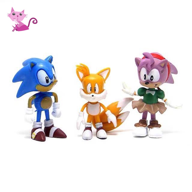 Set 6 Mô Hình Nhím sonic Hoạt Hình Cho Bé