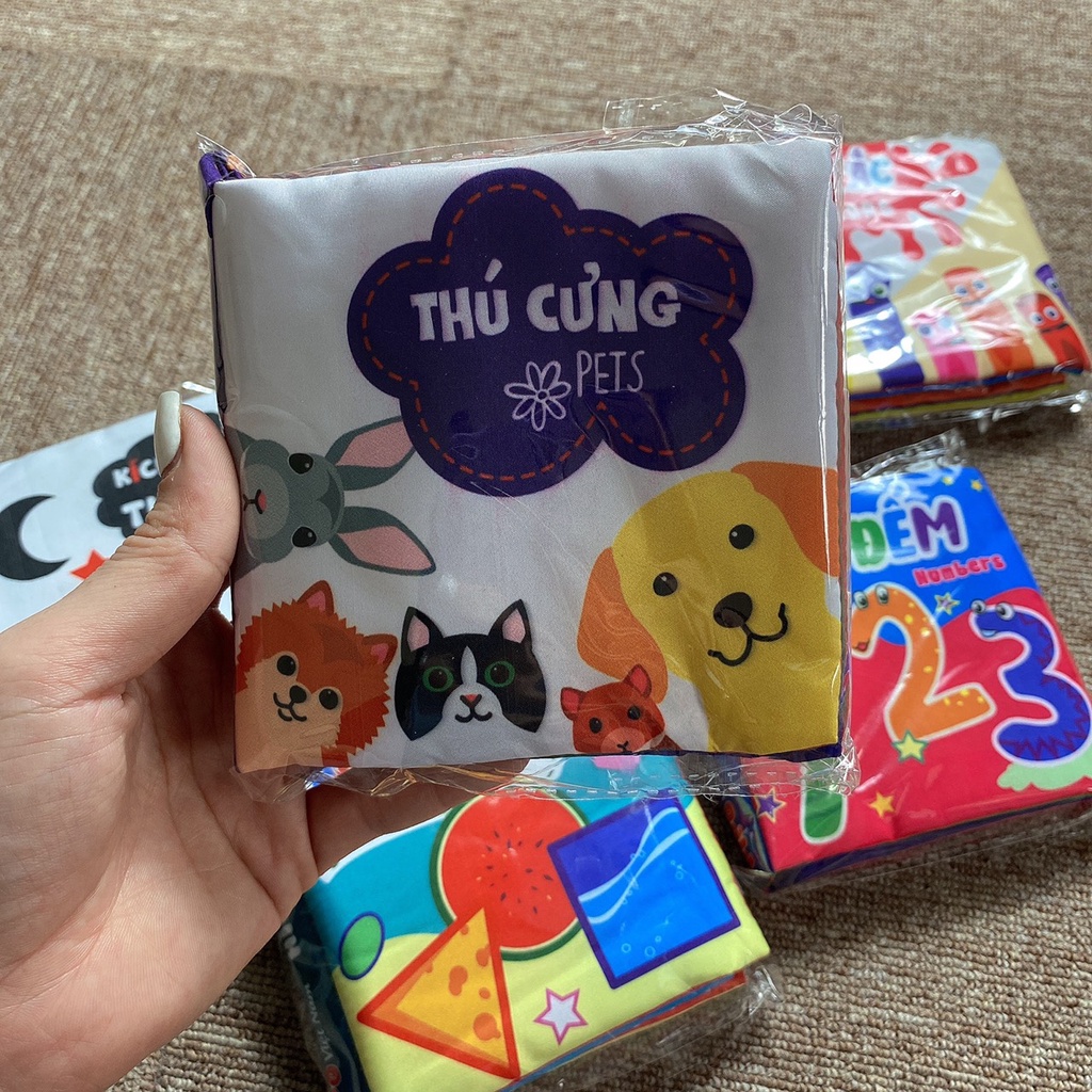 Sách vải PiPoVietnam kích thích thị giác - giáo dục sớm cho trẻ theo chủ đề | Minizon Kids