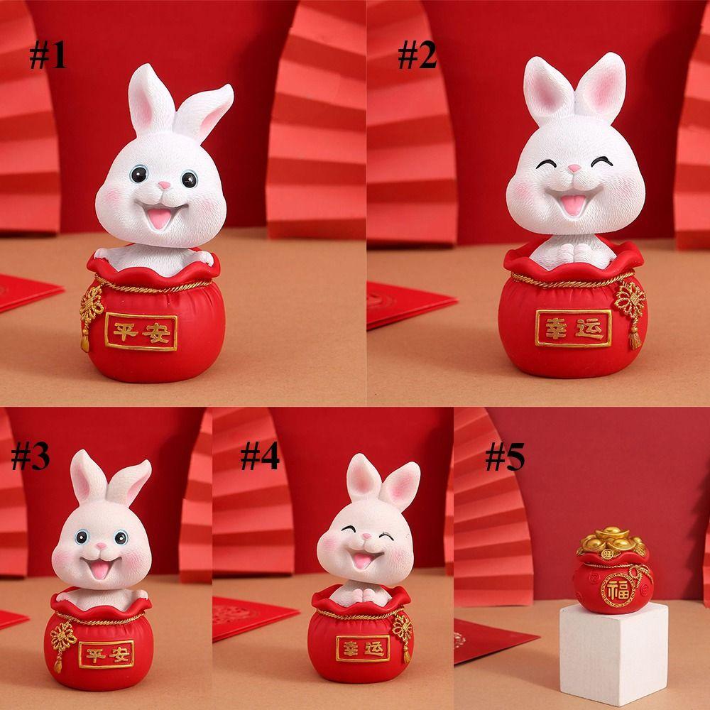 LEISURE Rabbit Miniature Cute Home Decoration Animal Ornament Bunny Ornament
