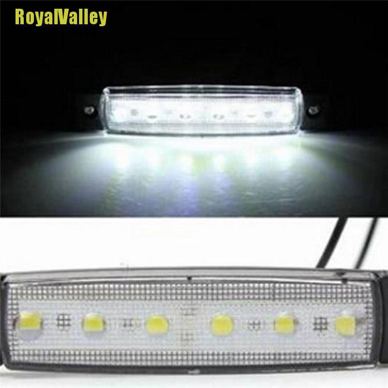 1 Đèn Led 6 Bóng Dc 24v Gắn Hông Xe Tải / Xe Buýt