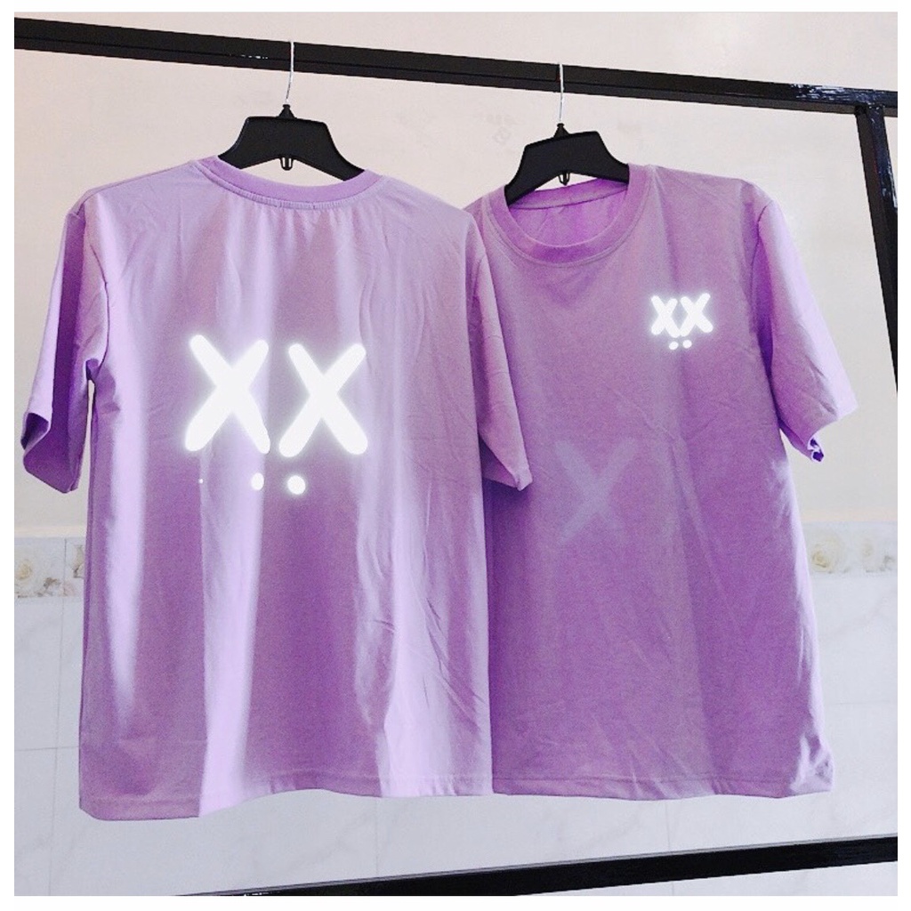 Áo Thun Unisex - Áo Thun Cổ Tròn Tay Lỡ Nam Nữ In Phản Quang Ngộ Nghĩnh Siêu Xinh Năng Động