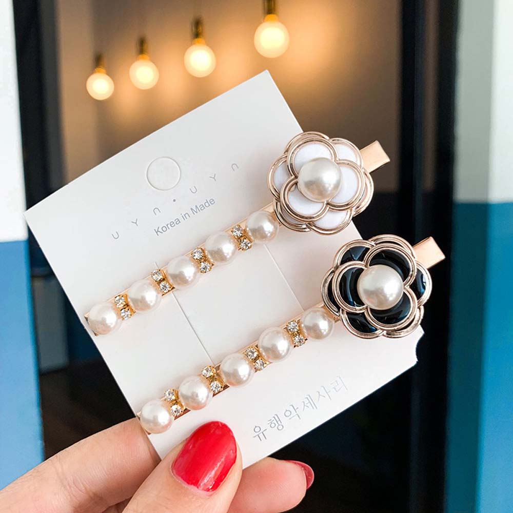 Kẹp Tóc Mỏ Vịt Đính Ngọc Trai Giả Thời Trang Cho Nữ