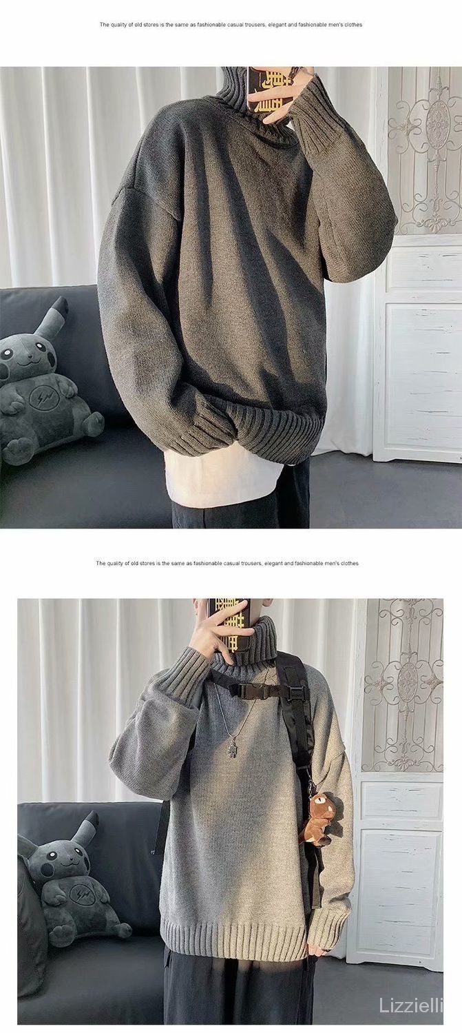 Áo Sweater Cổ Lọ Dáng Rộng Thời Trang Thu Đông Cho Nam Giới | BigBuy360 - bigbuy360.vn