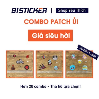 SALE - Combo 5 chiếc Sticker ủi, Patch vải thêu nhiều mẫu B