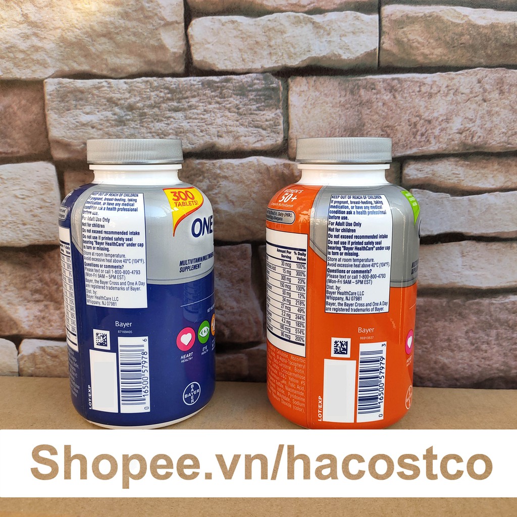 Viên uống One a day Men's , Women's 50+ Multivitamin 300 viên của Mỹ - Bổ sung vitamin tổng hợp men women | BigBuy360 - bigbuy360.vn