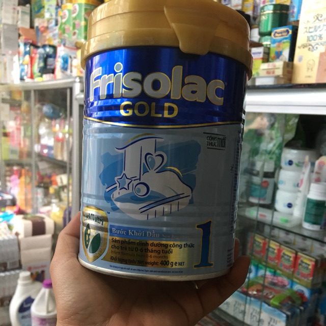 Sữa frisolac gold 1 400g cho bé từ 0-6 tháng tuổi