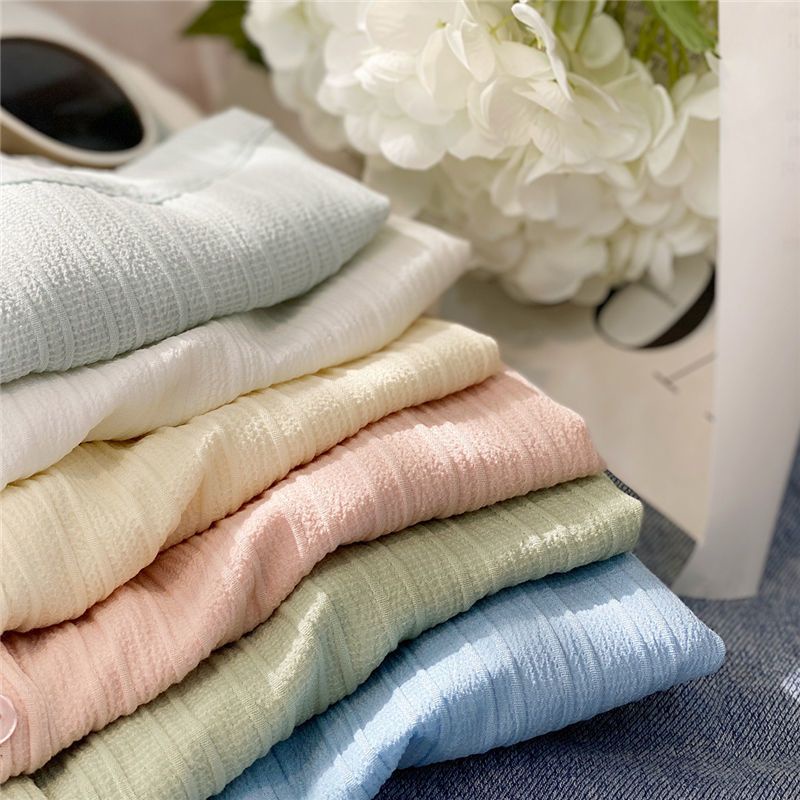 Sơ Mi Nhăn Màu pastel nhẹ nhàng phong cách Hàn Quốc❤️