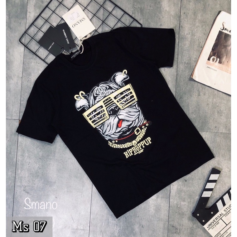 Áo cộc cổ tròn nam, áo phông Lv, sao chất cotton mịn