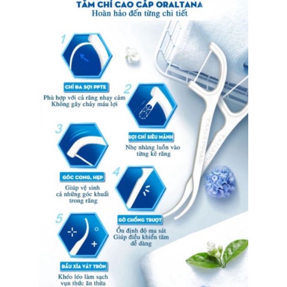 Tăm chỉ nha khoa 5 sao ORALTANA gói 50 chiếc