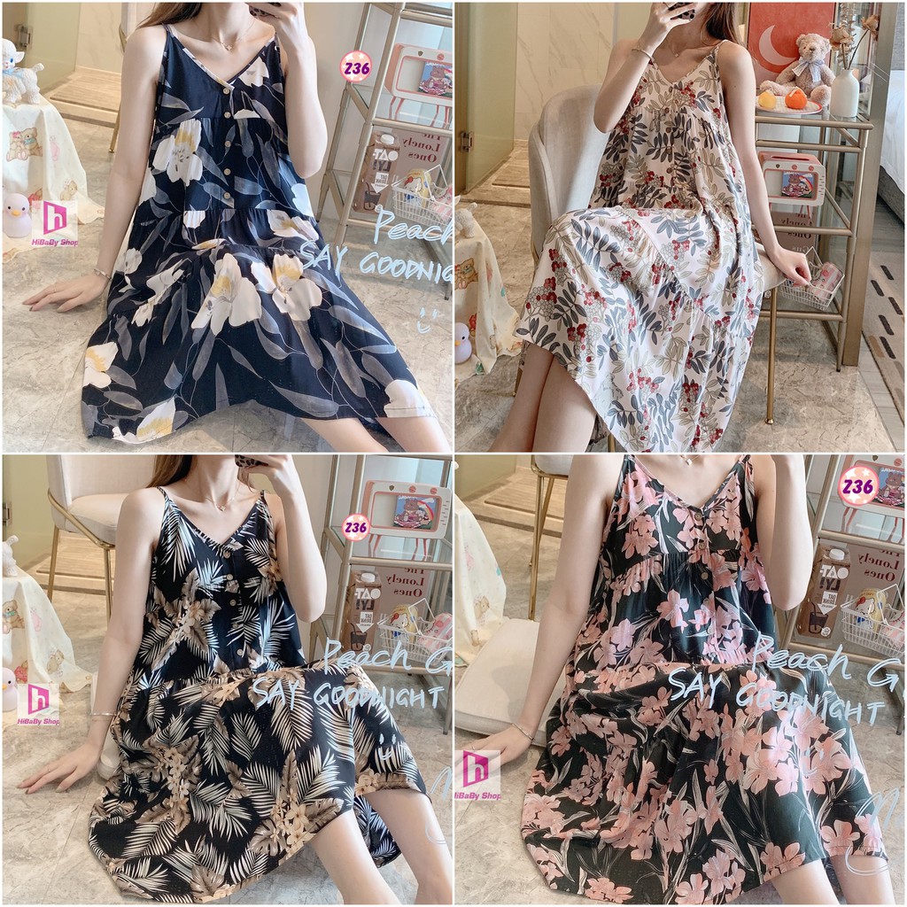 Váy Lanh 2 Dây Có cài Cúc, Dây diều chỉnh Dáng Rộng Z36