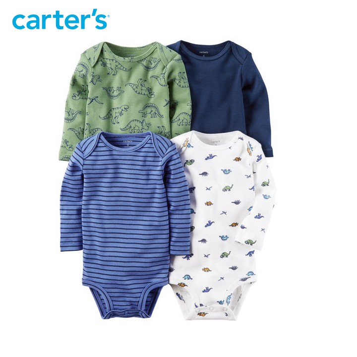 Bộ 5 bodysuits dài tay bé trai Carter's 6M