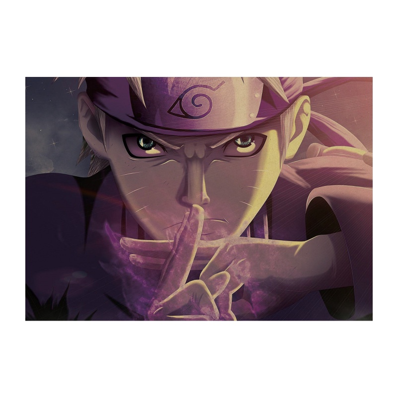 Tranh giấy kraft 51x36cm hình Naruto
