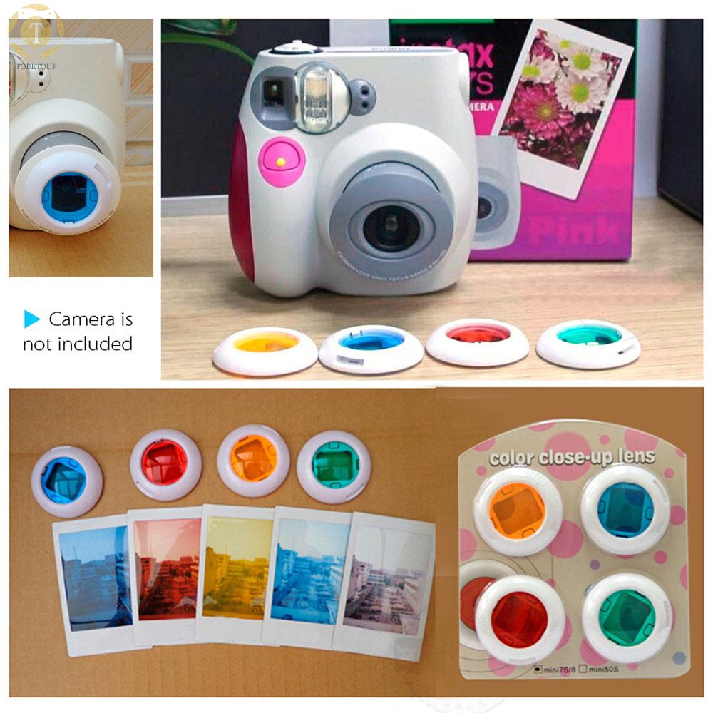 Shipped within 12 hours】 Color Close-Up Lens Set for Fujifilm Instax Mini7S Mini8 Cameras Close-Up Lens [TO]