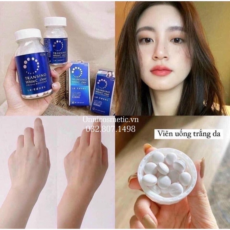 Viên uống trắng da Transino Nhật Bản 120 viên