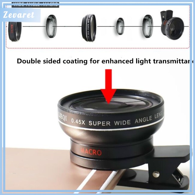 Ống Kính Macro Góc Rộng Zevaret LQ-027 0.45xWide Dành Cho Điện Thoại