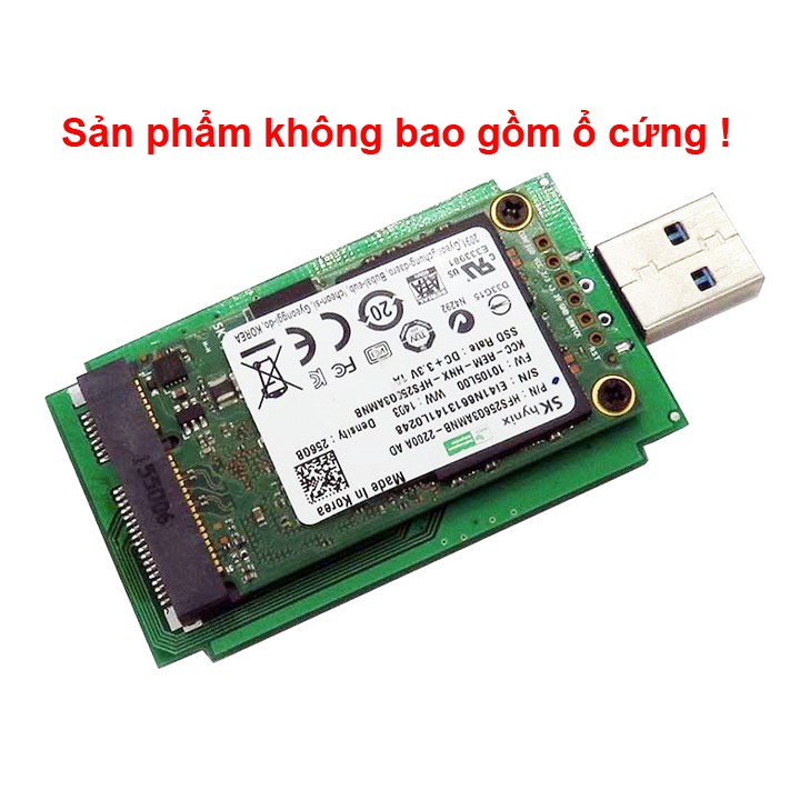 Box SSD mSATA vỏ kim loại USB 3.0 - BX26 BX03