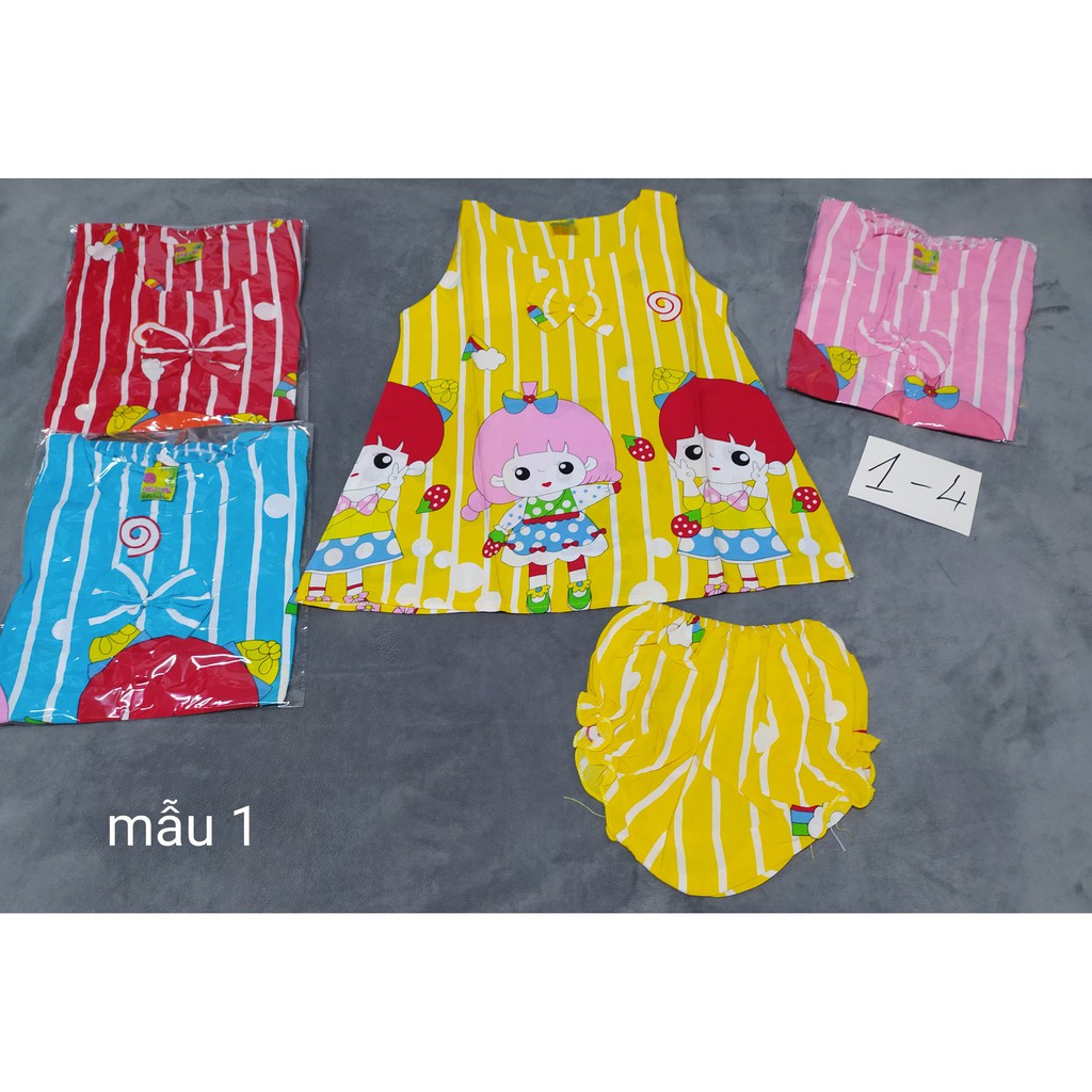 Combo 3 Đầm Tole Kèm Chip Bé