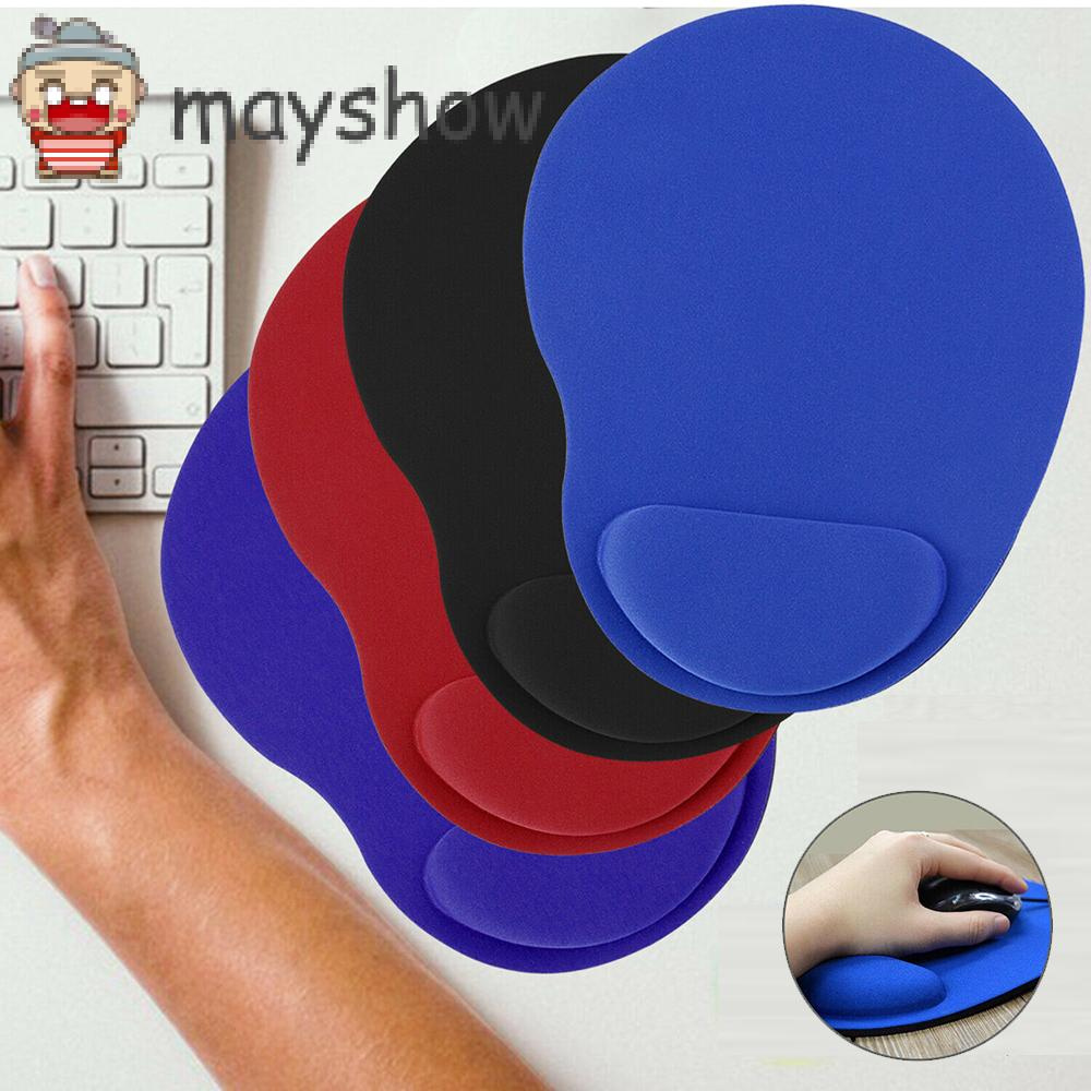 Tấm Lót Chuột Xốp Mềm Dày Dặn Có Đệm Cổ Tay Chống Trượt Thoải Mái Nhiều Màu Tùy Chọn Cho Làm Việc Tại Nhà/ Văn Phòng