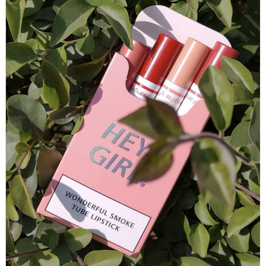 SET Son Kem Lì 4 CÂY HEY GIRL WONDERFUL SMOKE TUBE LIPSTICK HENG FANG Nội Địa Chính Hãng | BigBuy360 - bigbuy360.vn