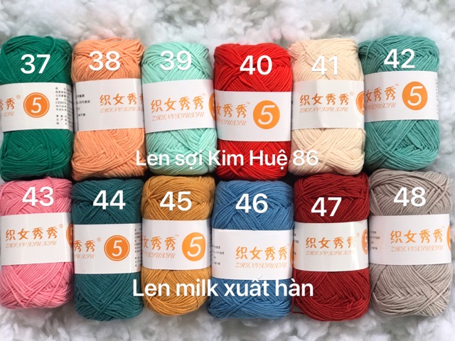  Len Milk xuất hàn (từ màu 01đến màu 20)