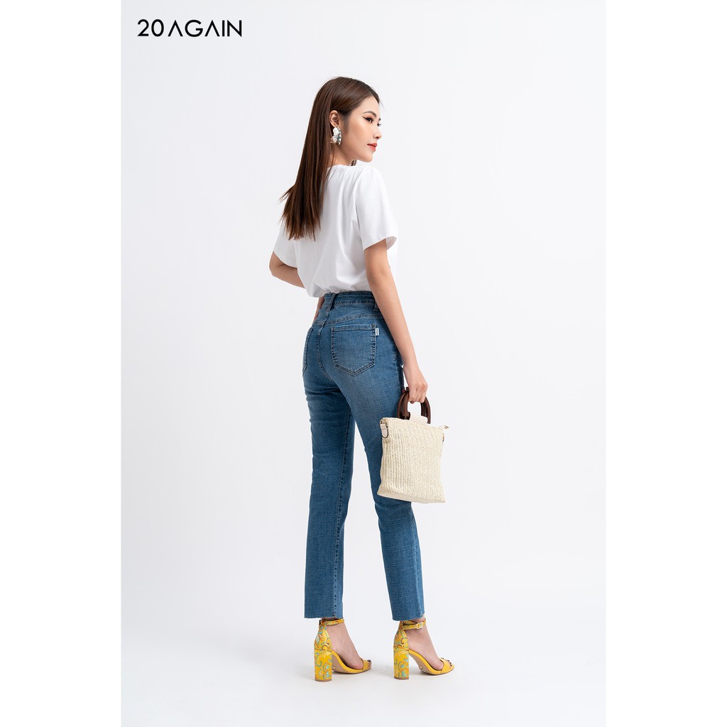 [Mã FAMALLT5 giảm 15% đơn 150k] Quần jean dài loe vẩy tua rua gấu - QFA0061 - 20 Again