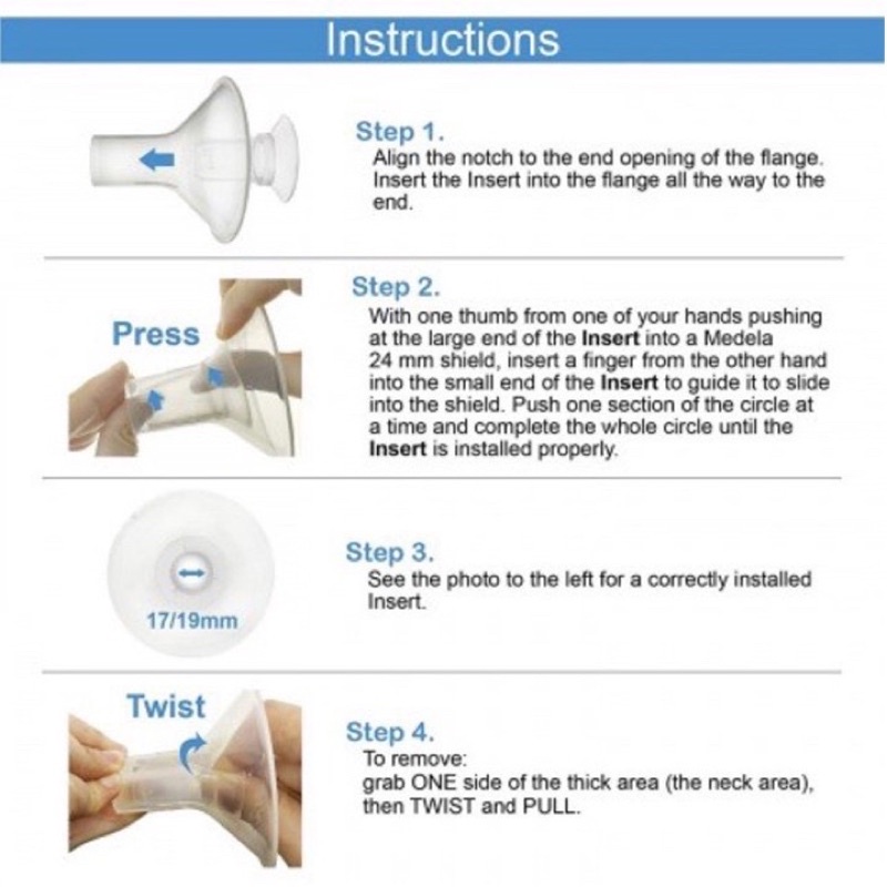 Cup hút sữa rảnh tay Spectra Handsfree - Size 24mm - Phụ kiện dùng chung cho máy hút sữa điện Hàn Quốc