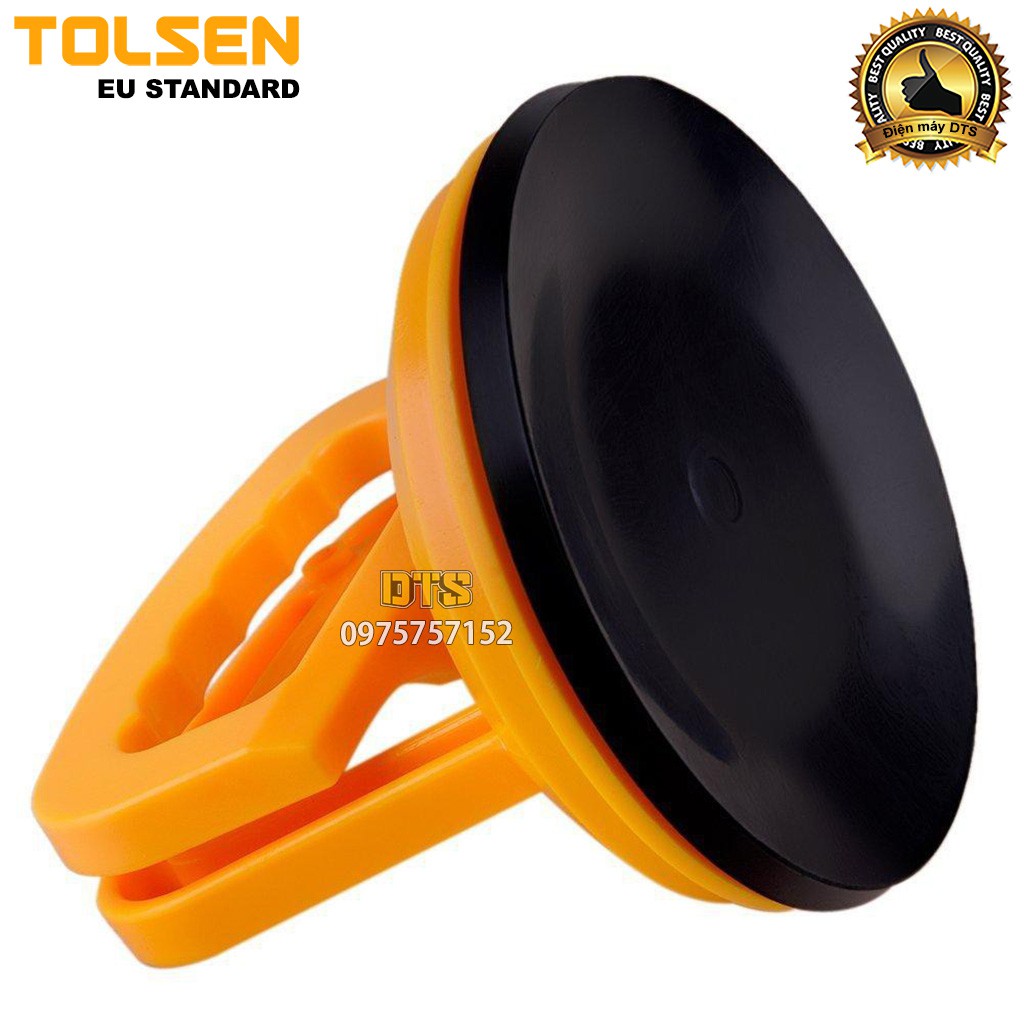 Tay hít kính đơn cầm tay, hút kính 1 chấu cầm tay TOLSEN 115mm, hút gạch thân nhựa ABS siêu bền, nâng kính tối đa 25kg