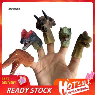 LOVE_5Pcs Simulation Dinosaur Mini Finger Sleeve Puppets Children Interactive Toy
