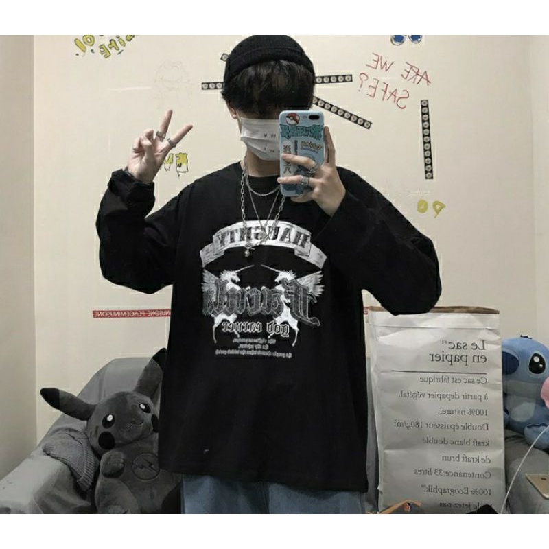 Áo Thun Tay Dài Form Rộng Unisex Ulzzang Cực Chất