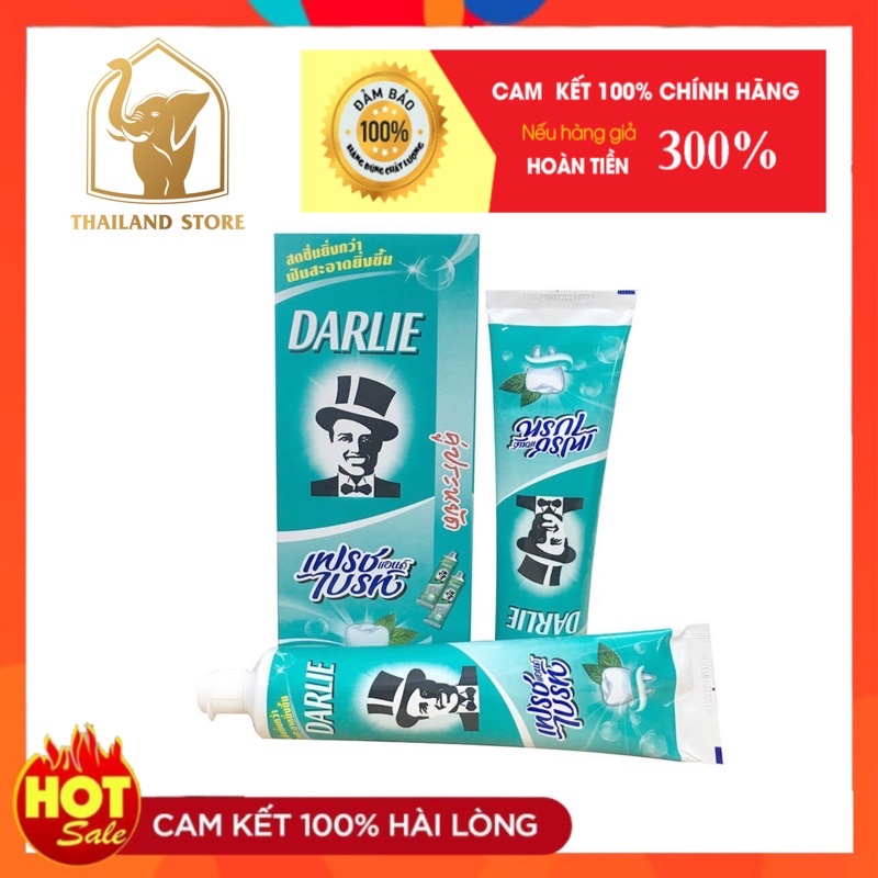 KEM ĐÁNH RĂNG DARLIE 2 TUÝP HƯƠNG BẠC HÀ MUỐI BIỂN CHUẨN HÀNG THÁI LAN