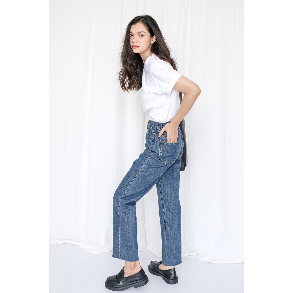 Quần Jeans Ống Đứng -Izzy Jeans | HQ3365 | Lana Official