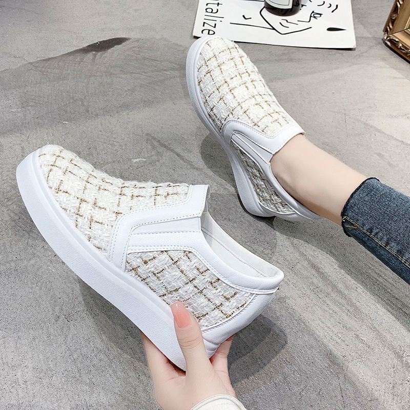 Giày lười đế xuồng mũi tròn thiết kế mới thời trang cho nữ