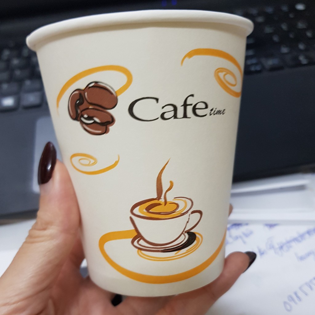 Combo 50 cốc giấy nóng 280ml in hình (Kèm Nắp Đen) | BigBuy360 - bigbuy360.vn