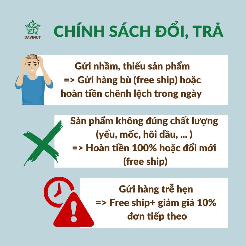 Hạt điều rang không muối Davinut nguyên vị loại 1 500g nguyên hạt không vỏ lụa rang ngon giá rẻ không vỡ