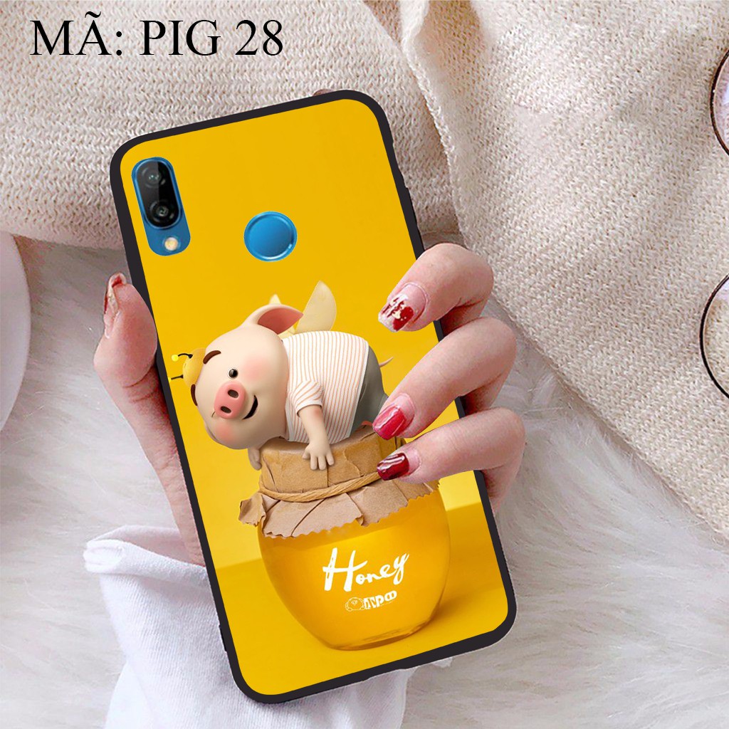 Ốp lưng Huawei Nova 3E viền dẻo TPU BST Heo Con